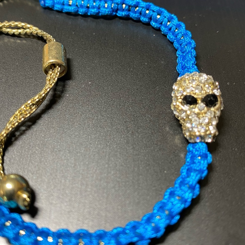 Blue Skull Friendship Bracelet
